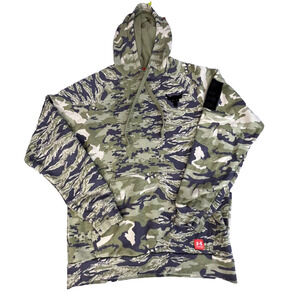 Under Armour Hoodie SMALL Green Camo Project Rock Revival Fleece Veterans Hunt